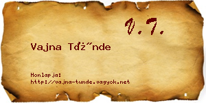 Vajna Tünde névjegykártya