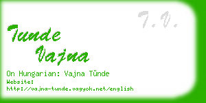 tunde vajna business card